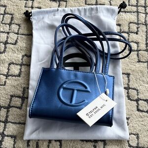 Telfar Shiny Blue Mini Bag